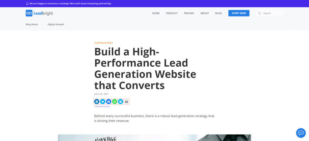 Build a high performance lead generation website that converts